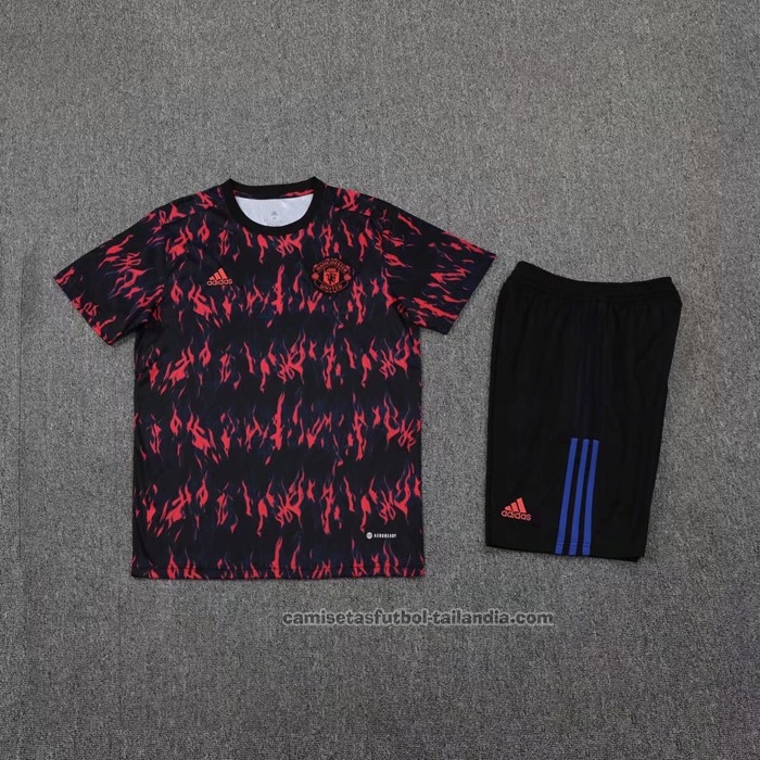 Chandal del Manchester United Manga Corta 2022 Rojo - Pantalon Corto